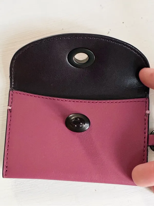 Coach Turnlock Leather Card Case Bag Charm in Colorblock - Image 10