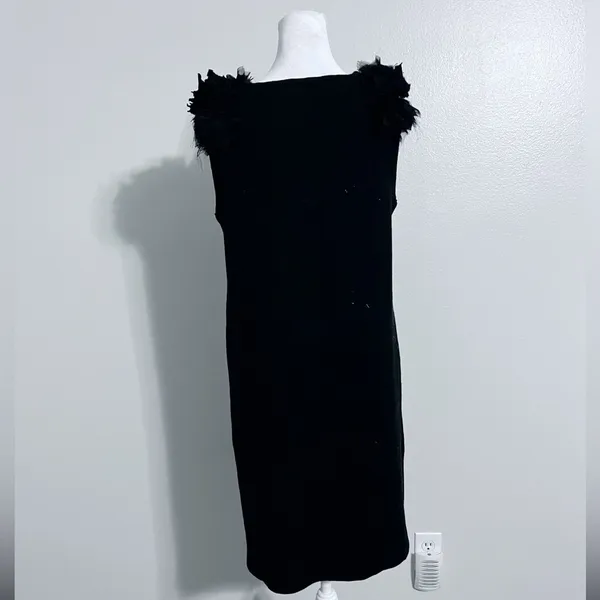 Zara Knit Embellished Black Mini Dress - Image 3
