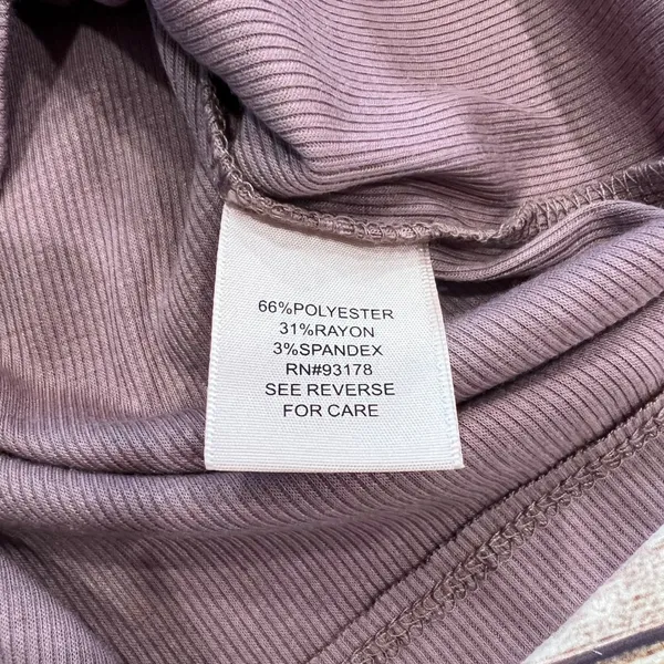 Philosophy Republic Clothing Mauve Ribbed Puff Sleeve Top Small - Image 5