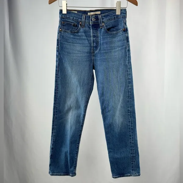 Levi's Wedgie Straight Fit Jeans in Unstoppable Wear Dark Wash‎ Size 24 - Image 6