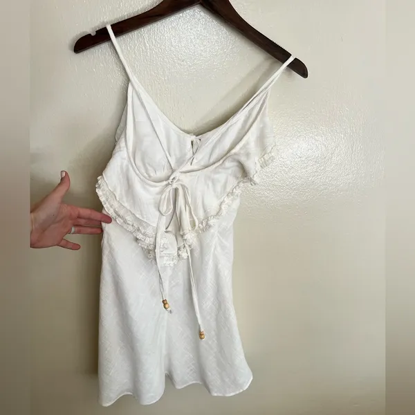 Free People Love Forever Mini Dress in Ivory - Image 6