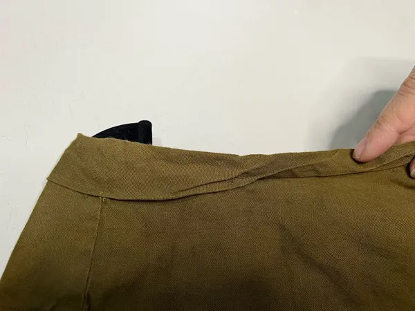 Banana Republic Linen Blend Olive Green Cap‎ Sleeve Wrap Dress - Image 6