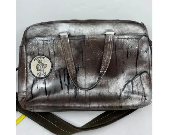 COACH Vintage Leather Brief Case Customized - Image 7