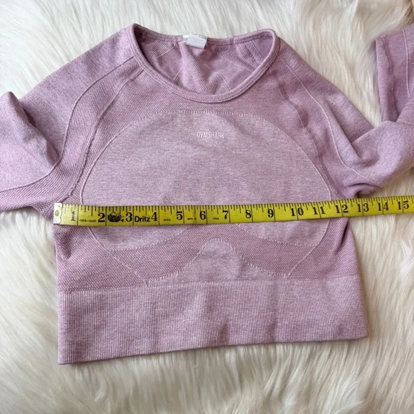 Gymshark FLEX SPORTS LONG SLEEVE CROP TOP Size Small - Image 8
