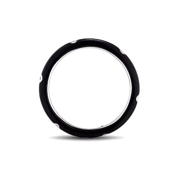 Boutique NEW Pave‎ Black & White Stackable Ring | 925 Sterling Silver Enamel - Image 16