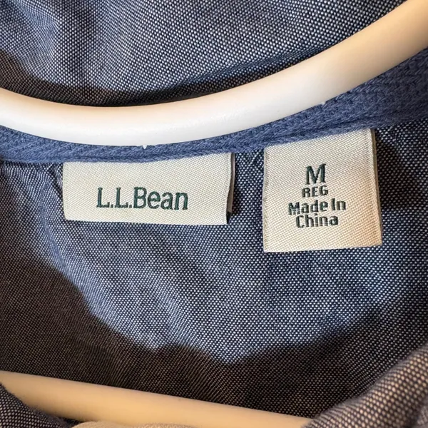 L.L. Bean Cotton Rugby Striped Henley‎ Size Medium - Image 4
