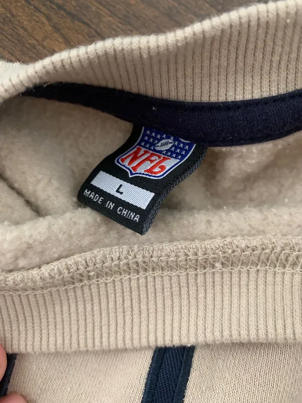 Tan Vintage Embroidered Dallas Cowboys Crewneck - Image 3