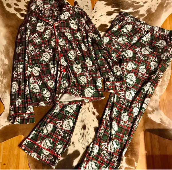 Boutique A Christmas Story Ralphie Pajama Set Sz L - Image 2