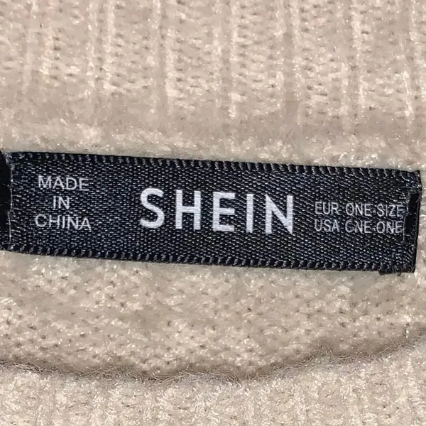 Shein Cream & Green Sweater Multicolored Stripes One Size‎ - Image 6