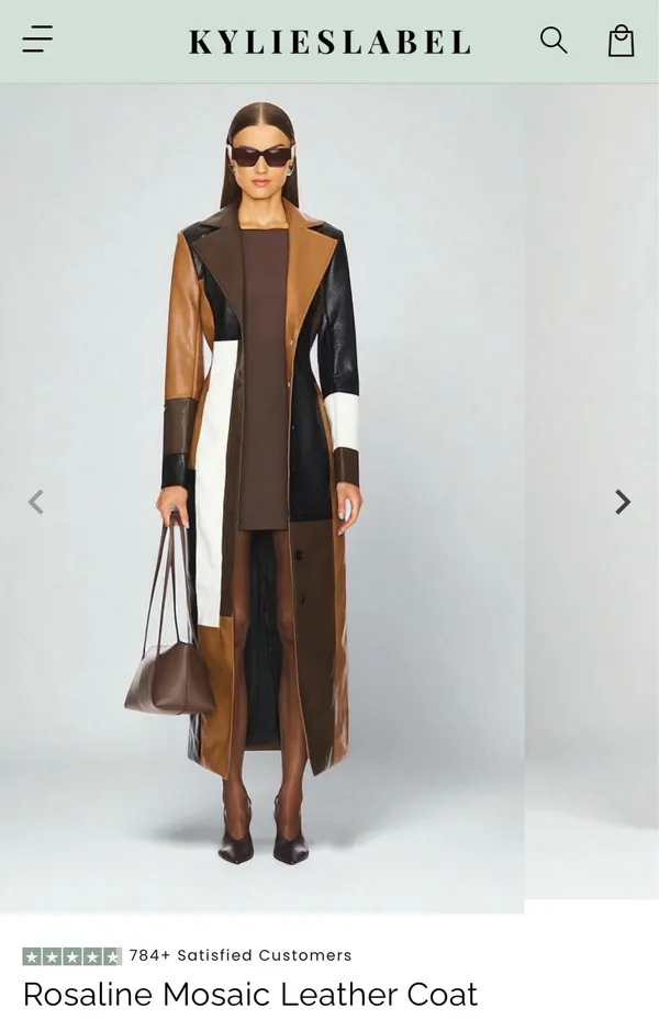 Kylie’s Label Brown Leather Coat Size M - Image 3