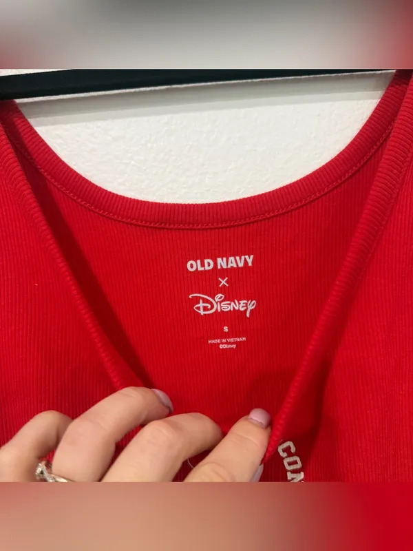 Old Navy x Disney Mickey Mouse An American Icon Red Tank Top S - Image 4