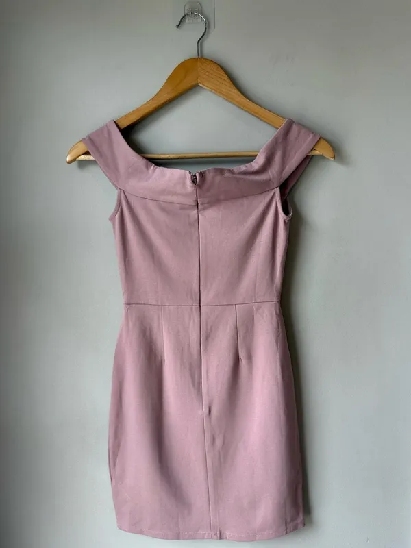 NWT Anthropologie Silence + Noise Mauve Purple Belly Cut Out Dress - Image 2