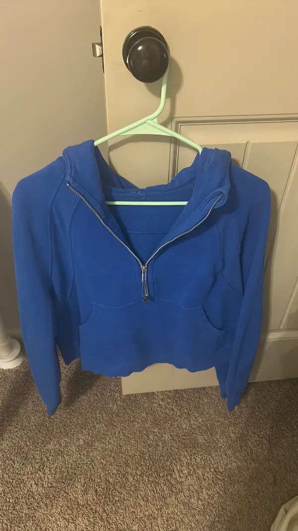 Blue Lululemon Scuba Hoodie Oversized Half-Zip - Image 3
