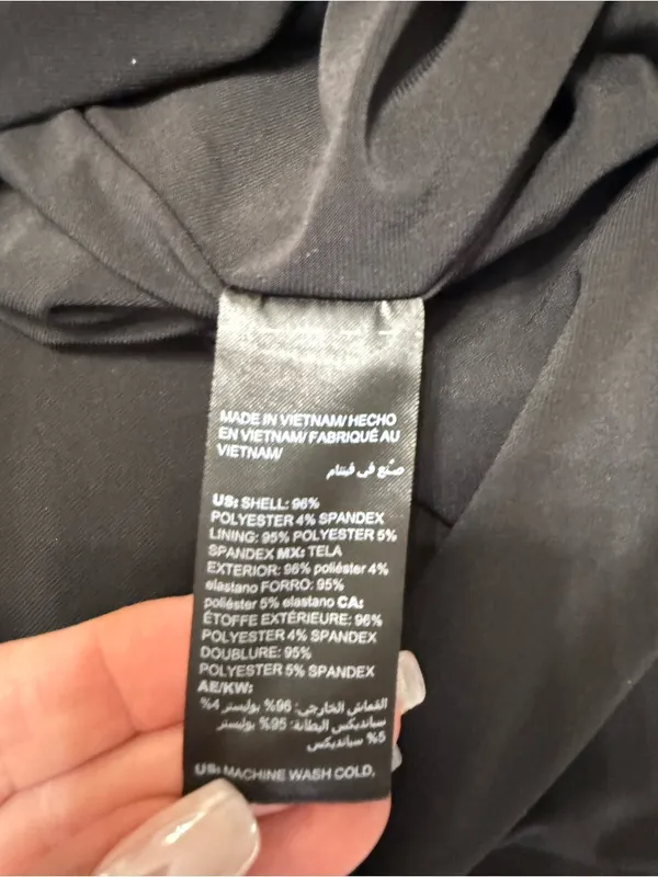 White House Black Market Black Sleeveless Faux-Wrap Midi Dress Size 8 - Image 5