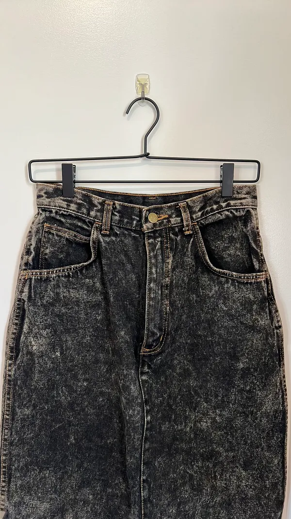 High Waisted Denim Midi Skirt Multiple Size 4 - Image 5