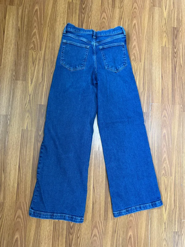 Gap Stride High Rise Wide-Leg Boho Medium Wash Jeans Size 28/6R. - Image 3