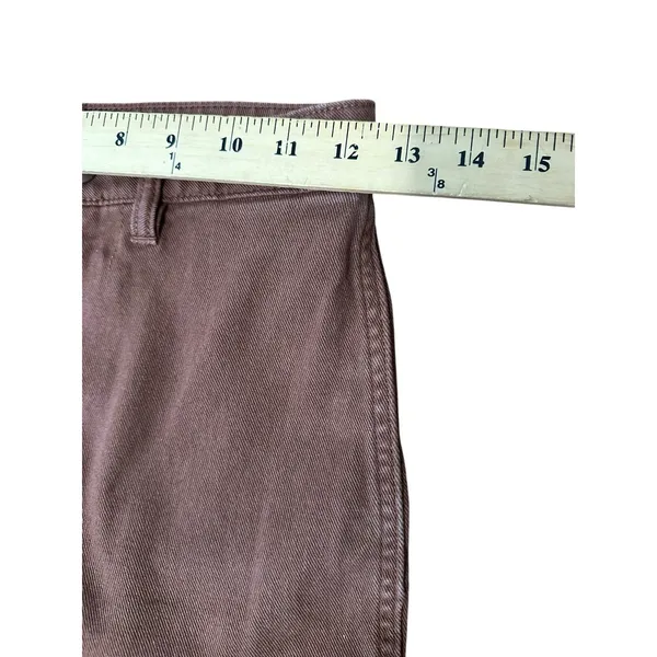 Quince Sz 25‎ Organic Stretch Cotton Twill Wide-Leg Crop Pants Rust Denim #Z6-5 - Image 7