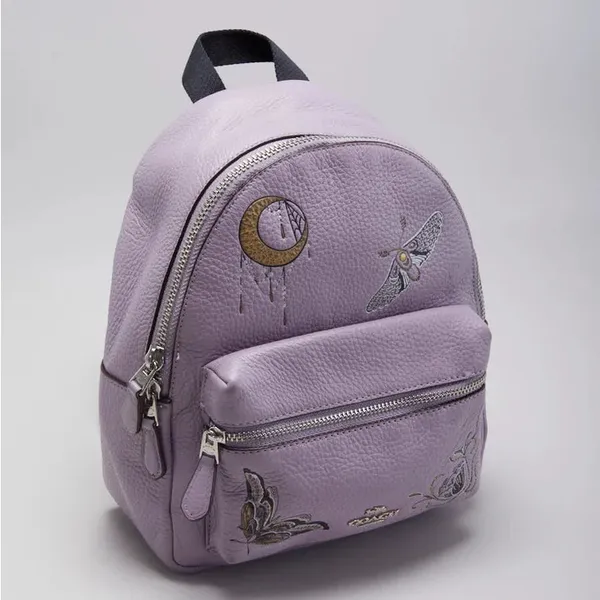 x Chelsea Champlain Leather Mini Charlie Backpack, Lilac Purple, F77899 - Image 15