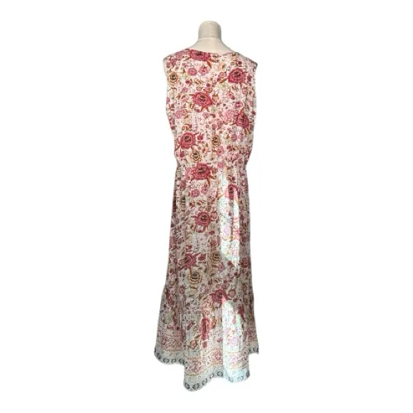 TEMOFON Floral‎ Patterned Fabric Pink Size XL - Image 2