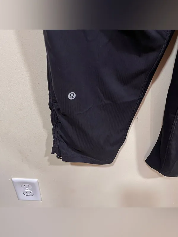 Lululemon Dance Studio Mid-Rise Cropped Pant Black Drawstring Crop Pants SZ 8 - Image 10