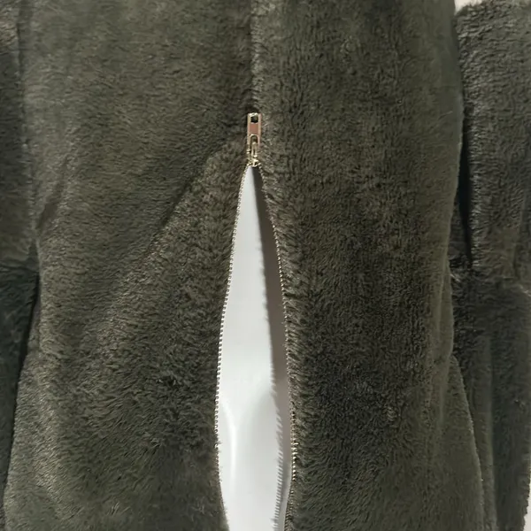 ELVI Boutique Dark‎ Hunter Green Soft zippered jacket with bell sleeves size 10 - Image 2