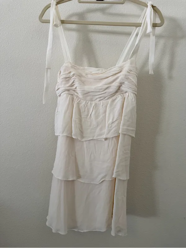 REFORMATION Avni Dress In White - Image 3