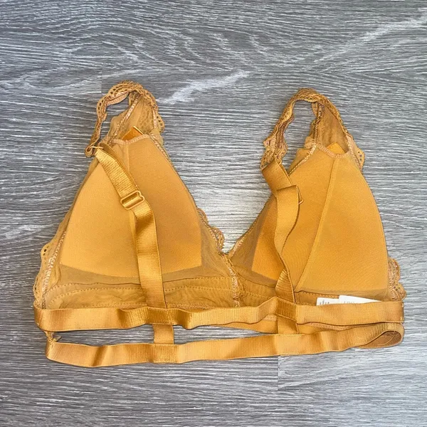 Golden Yellow Lace Bra - Image 2