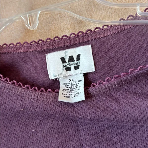 FINAL MARKDOWN Junction west plum Long Sleeve Top xl - Image 3