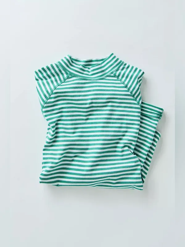 NWOT Free People FP Movement Restoration Yarn Dye Stripe Layer - Green Glow - L - Image 7