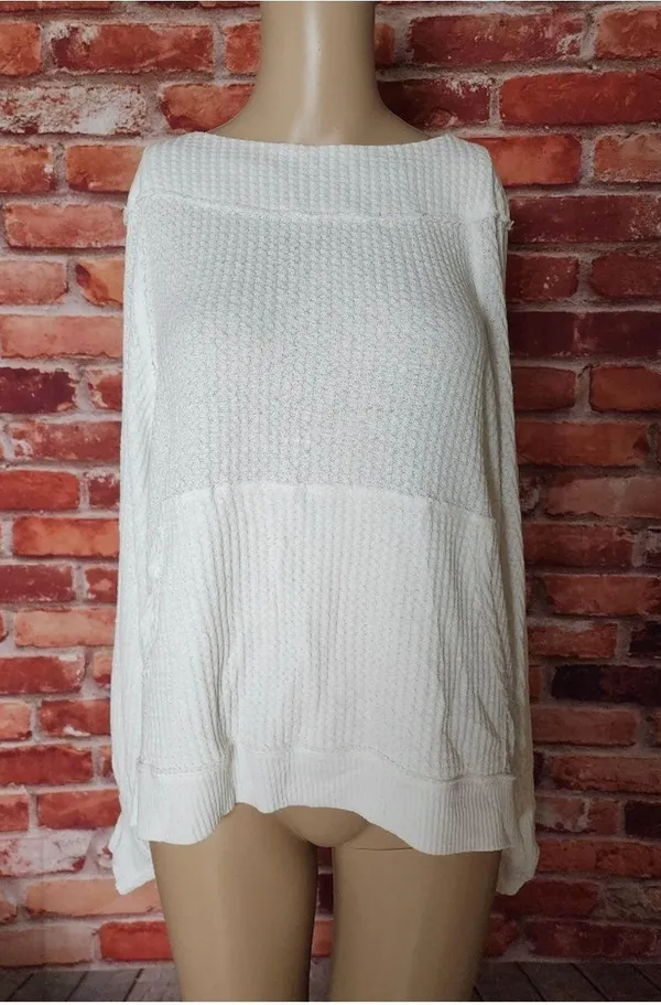 Free People Westend Thermal White Top Size Medium - Image 5