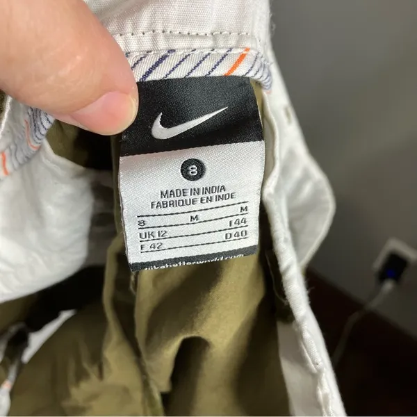 Nike cuffed shorts olive‎ green women’s size 8 casual summer neutral - Image 5