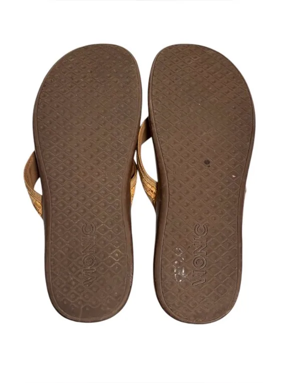 Vionic Tide Platform Sandals Womens 11 Tan Cork Orthotic Arch Flip Flop Shoe - Image 8