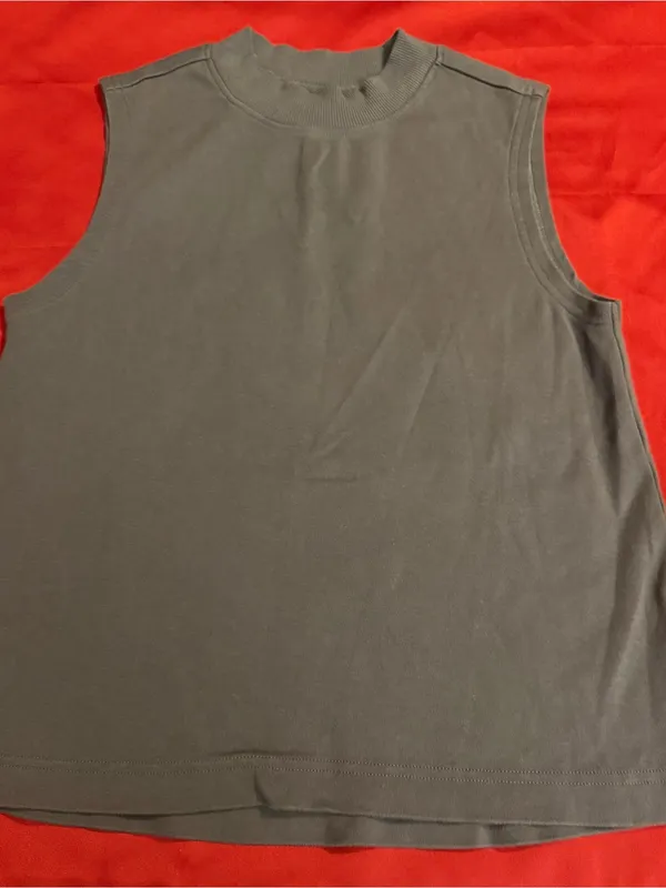 Pact Sleeveless Crewneck Tank Top - Charcoal - Image 2