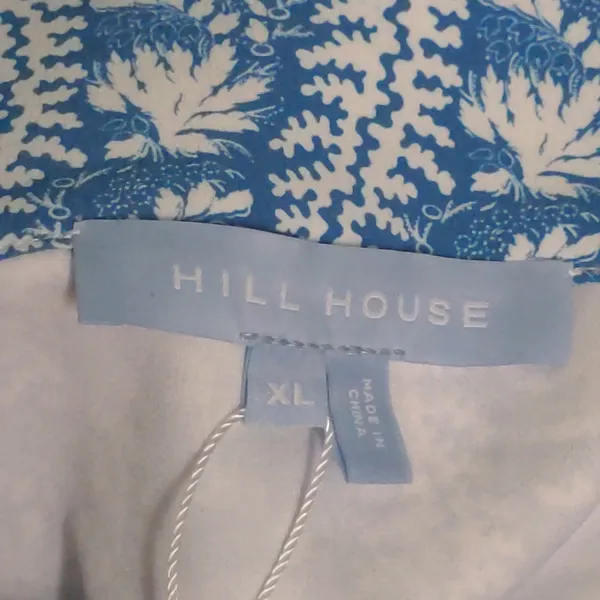 Hill House The Mirabel Skirt Trailing Vine Blue Linear Floral Poly Crepe XL New - Image 6