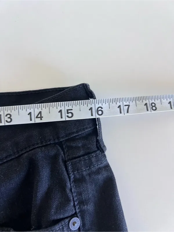 7 For All Mankind Women's Dojos Flare Leg Mid Rise Black Stretch Zip Fly - Image 7