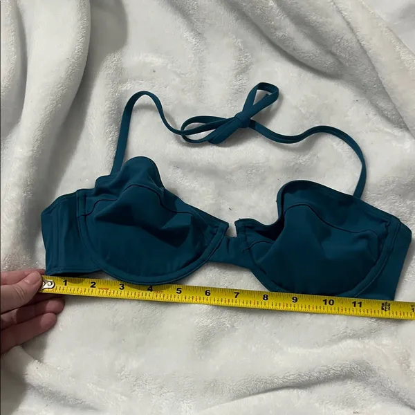Aritzia Babaton Women’s Dark Teal Green Bikini Top Size Medium - Image 11