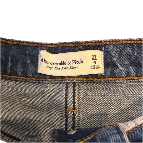 Abercrombie & Fitch The Mom Short‎ High Rise Distressed Button Front Size 27 - Image 4