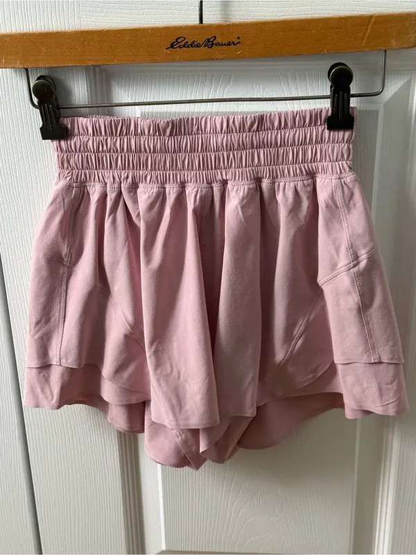 Lululemon Shake It Out High Rise Running Shorts in Pink Pearl - Image 2