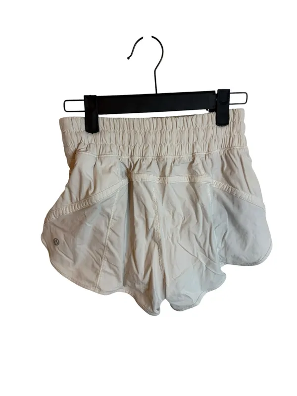 Lululemon White Track That High Rise Lined 3” Shorts - Image 2