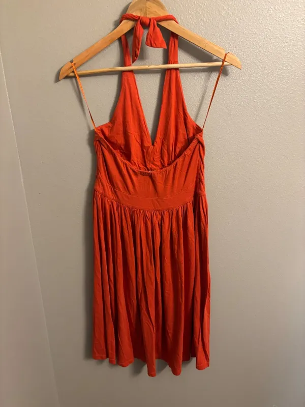 Jones New York Orange Halter Dress - Image 3