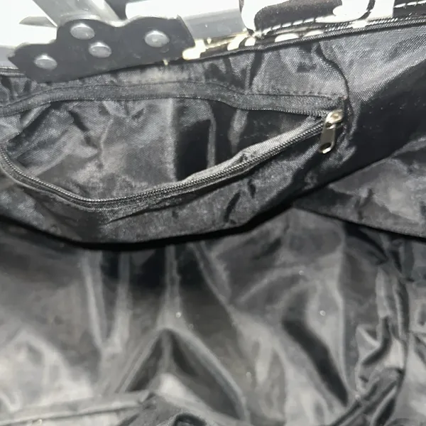 Elegant Black and White Patterned Women's Bag - Image 8