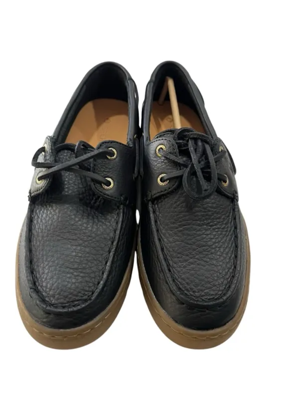 Sperry NIB Keely Womens Boat Shoes Black Leather Gum Sole Lug Platform Size 8 - Image 2