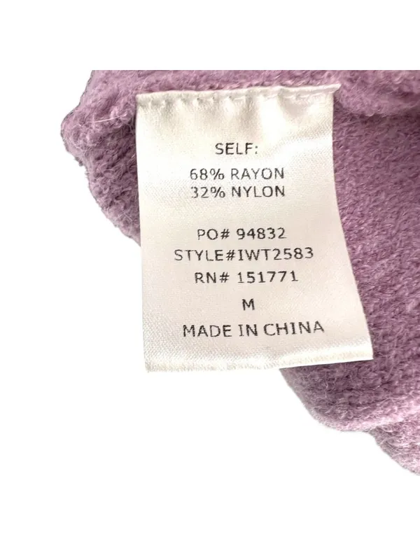 Le Lis Collection Butterfly Print Purple Oversized Sweater Size Medium - Image 9