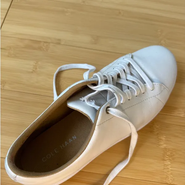 Cole Haan Women's Grand Crosscourt Sneakers Optic White Leather Lace Up Size 8.5 - Image 6
