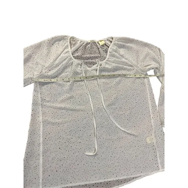 Anthropologie Dylan white‎ eyelet blouse sz M - Image 6