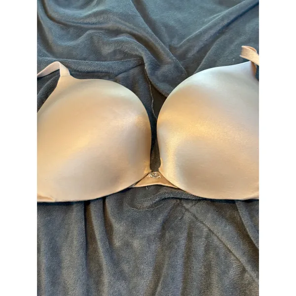 Victoria's Secret So Obsessed Push-Up Bra Nude Beige 34D Underwire Shimmer - Image 2