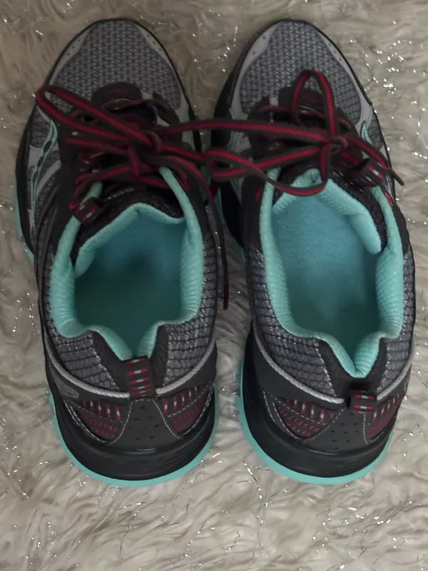 Saucony Women's Gray/Teal Trail Excursion Hiking Running Shoes Size USA 6 - Image 12