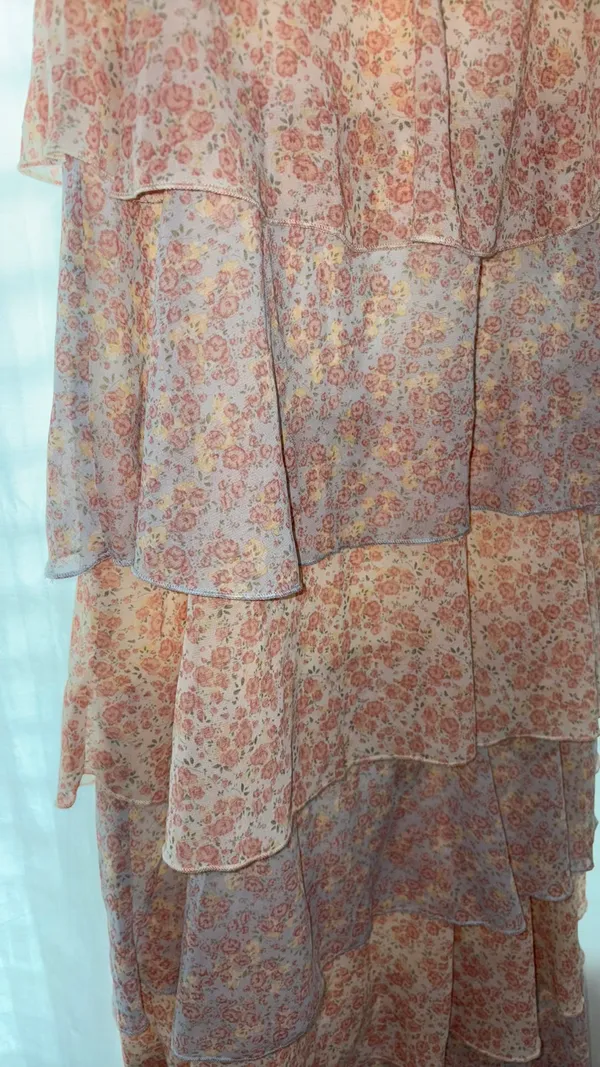 Layered floral dress Pink Size L - Image 3