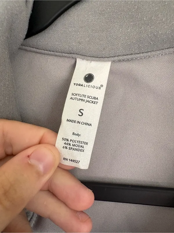 Yogalicious Light Gray Utility Jacket with Front Flap Pockets - Image 2