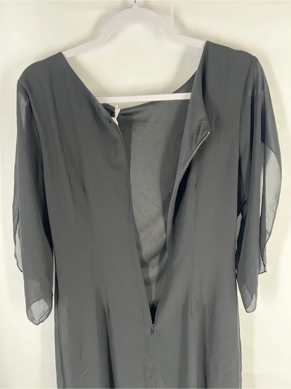 Grace Karin Black Chiffon Split Sleeve Shift Dress Size S NWT - Image 9